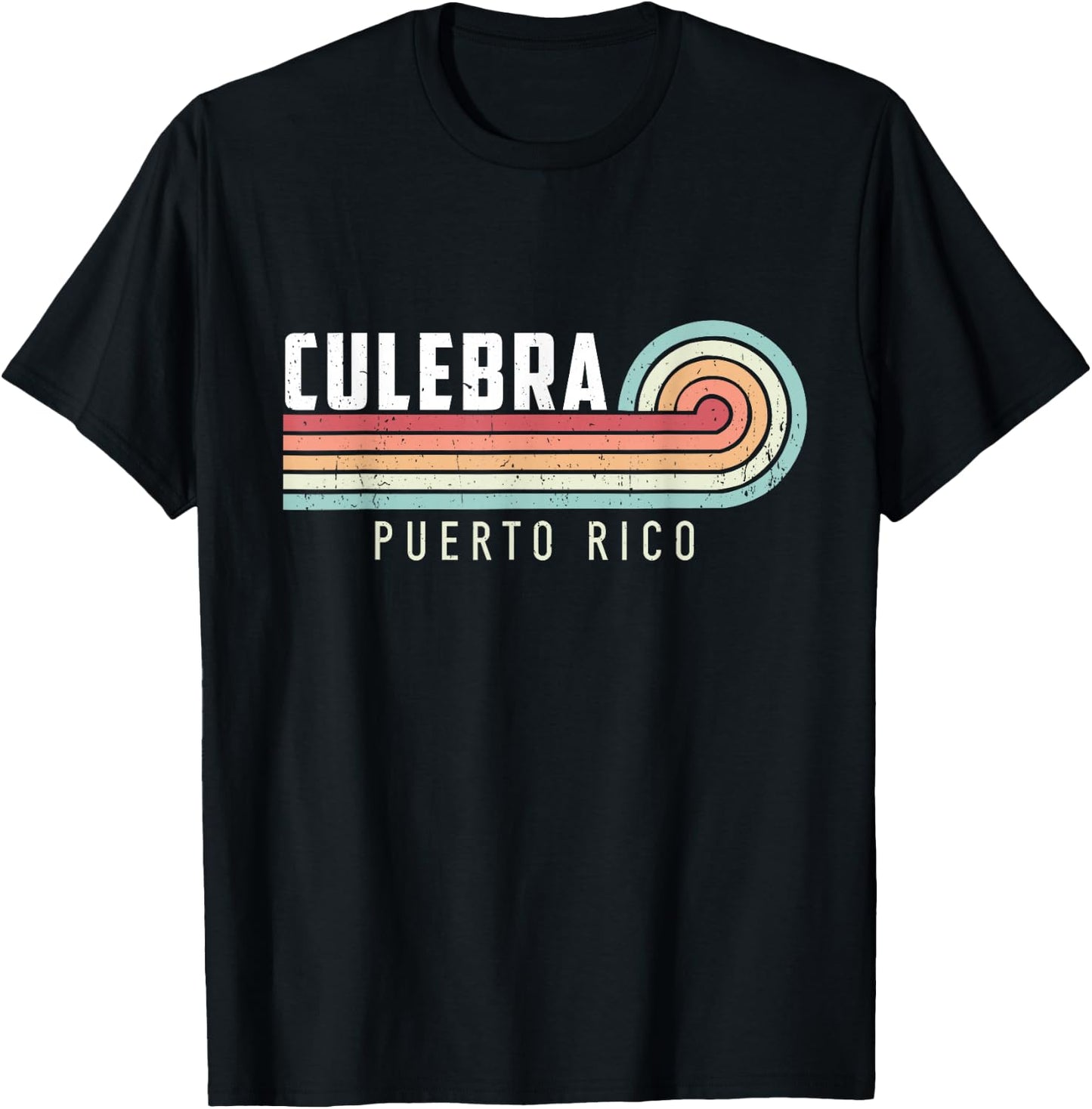 Culebra Island Vintage Puerto Rico T-Shirt - T-Shirt | Black
