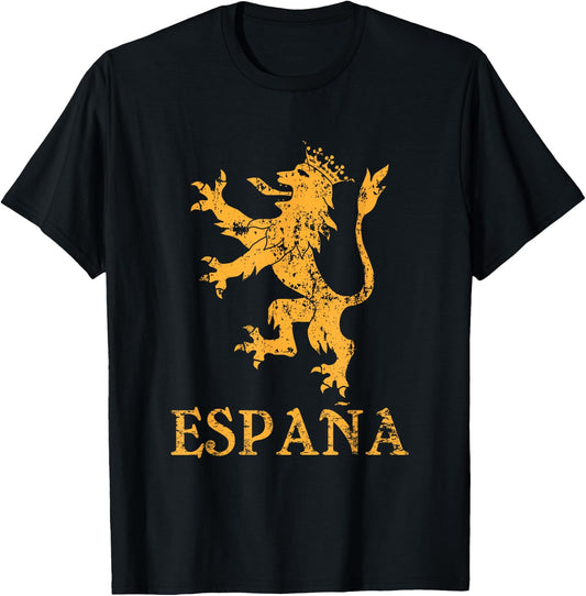 Espana Spain Lion Symbol Spanish Spaniard Pride T-Shirt - T-Shirt | Black