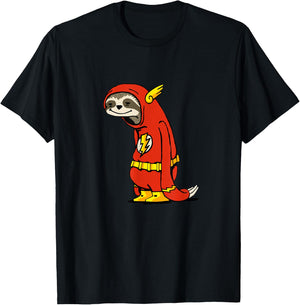 Funny Men's - Sloth Flash T-Shirt - T-Shirt | Black