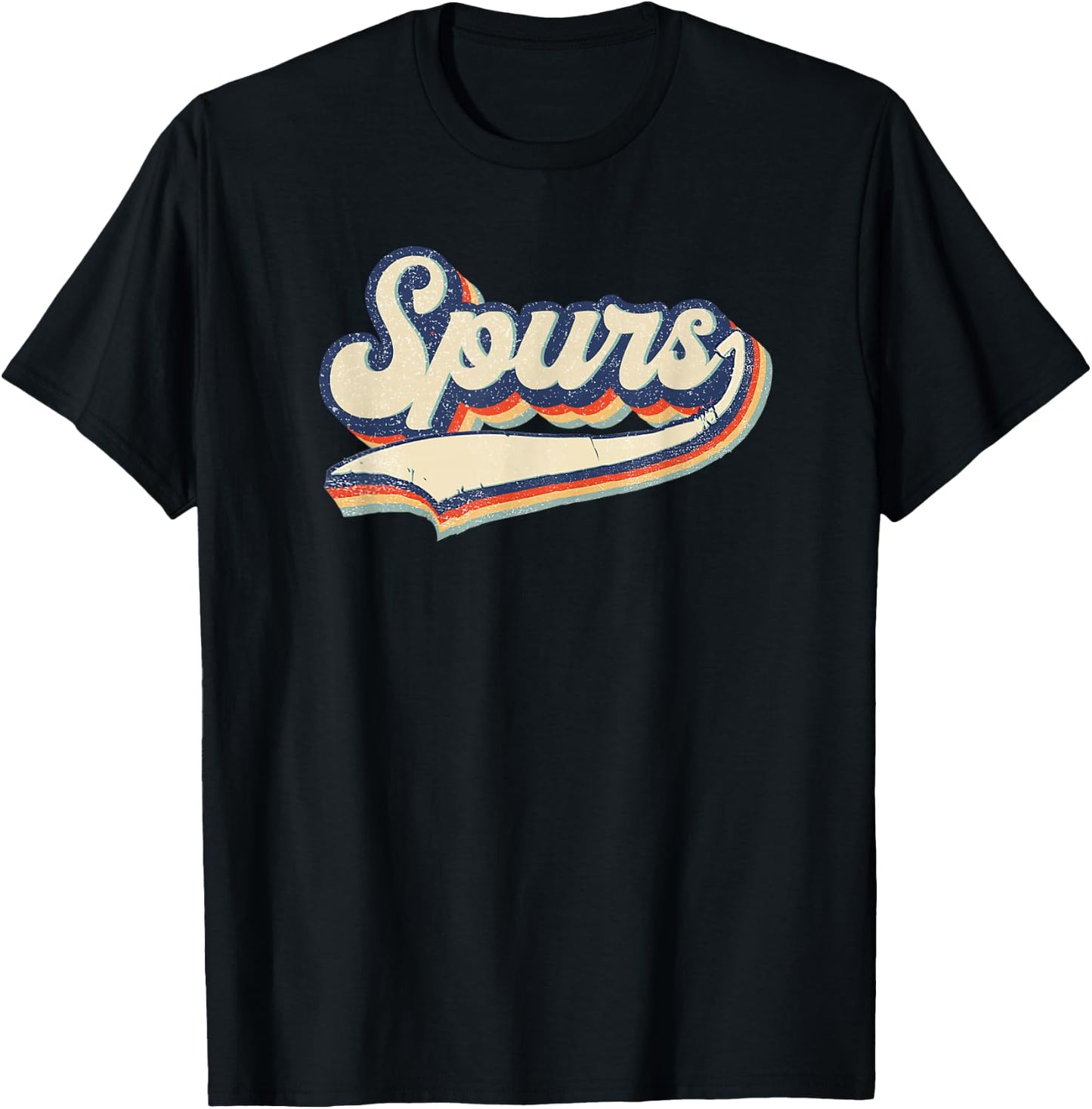 Spurs Name Vintage Retro Gift Men Women Boy Girl T-Shirt - T-Shirt | Black