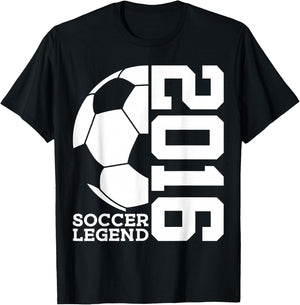 Soccer Legend 2016 10th Birthday Soccer T-Shirt - T-Shirt | Black