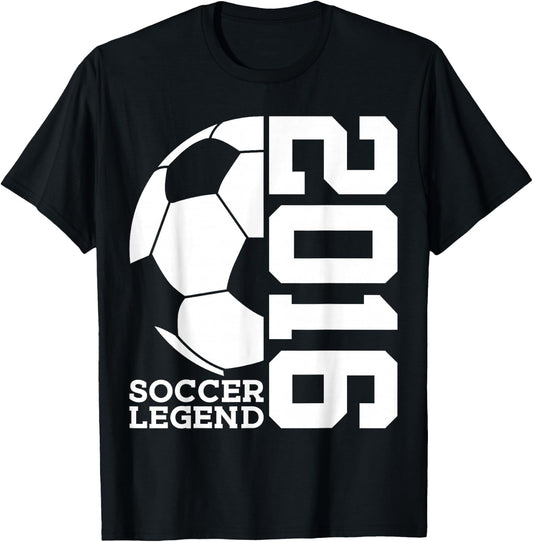 Soccer Legend 2016 10th Birthday Soccer T-Shirt - T-Shirt | Black
