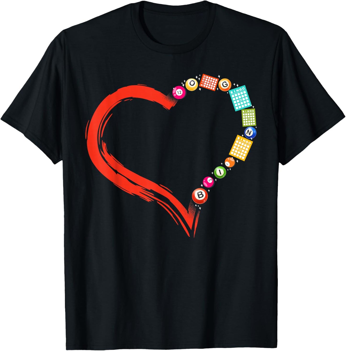 Bingo Player Heart T-Shirt - T-Shirt | Black