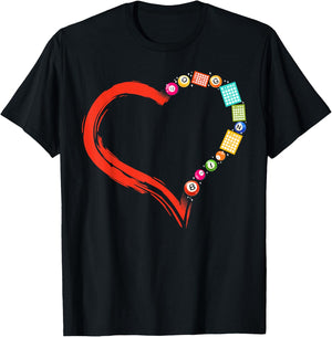 Bingo Player Heart T-Shirt - T-Shirt | Black