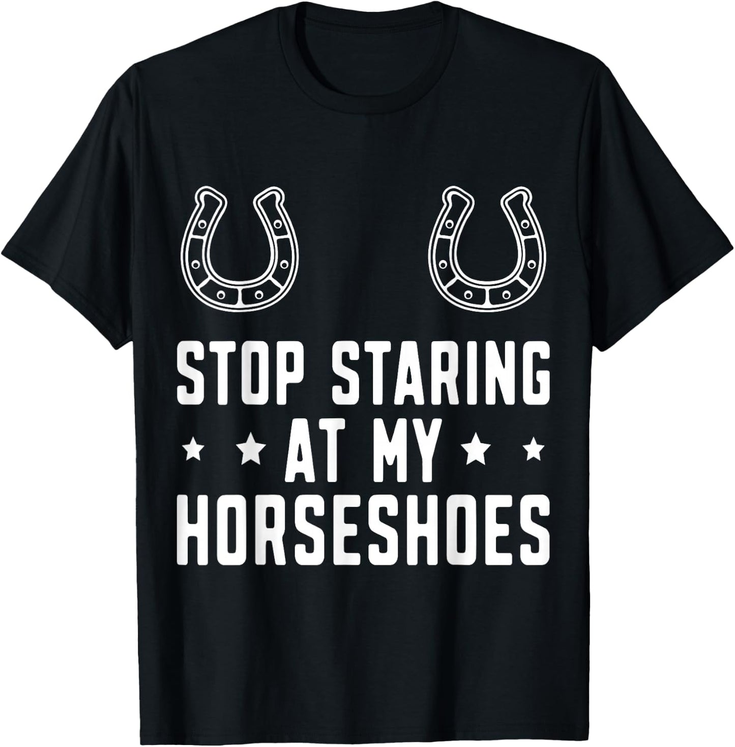 Funny Horseshoe Pitching Horseshoe throwing T-Shirt - T-Shirt | Black