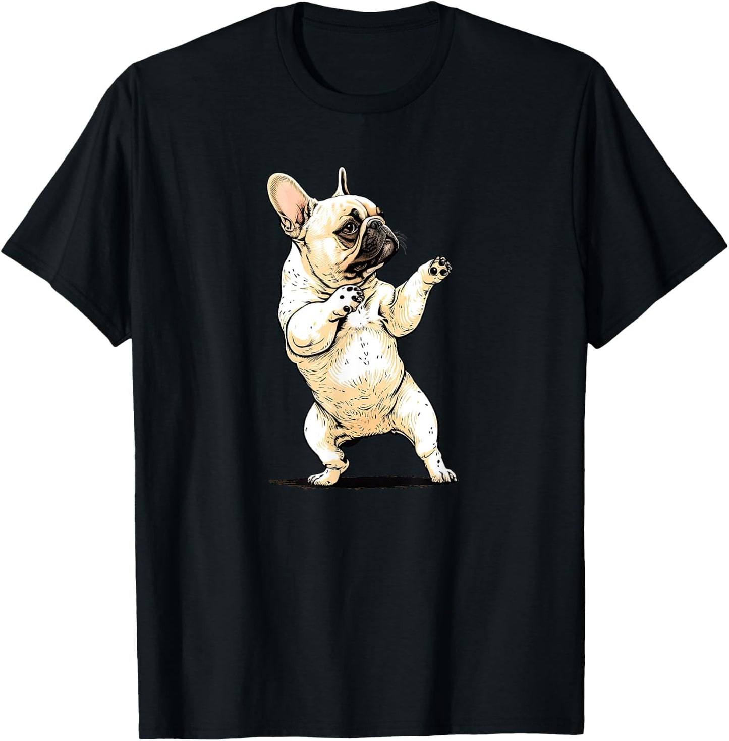 Funny French Bulldog Frenchie Dancing Dabbing The Dab Women Girls Kids T-Shirt - T-Shirt | Black