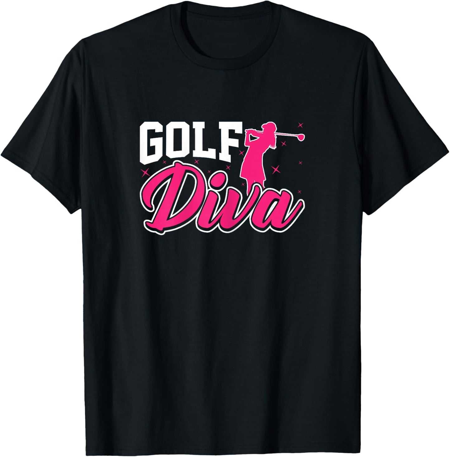 Golf Diva - Funny Golfing Golf Lover Lady Women Golfer T-Shirt - T-Shirt | Black
