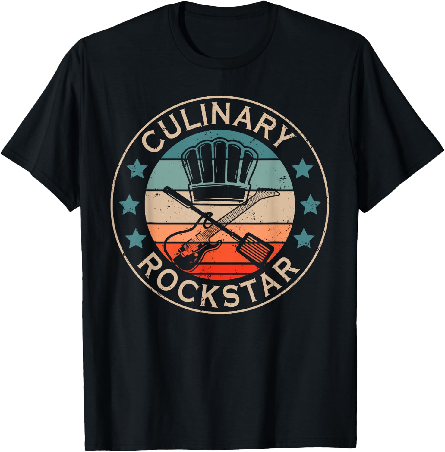 Culinary Rockstar Funny Cooking Chef Cook Culinary T-Shirt - T-Shirt | Black