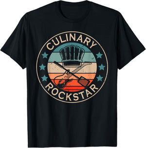 Culinary Rockstar Funny Cooking Chef Cook Culinary T-Shirt - T-Shirt | Black