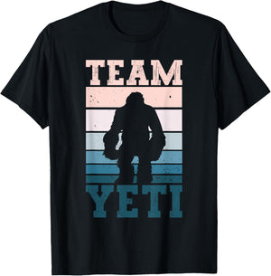 Team Yeti - Yeti Cryptid Abdominal Snowman T-Shirt - T-Shirt | Black