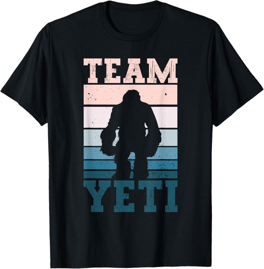 Team Yeti - Yeti Cryptid Abdominal Snowman T-Shirt - T-Shirt | Black