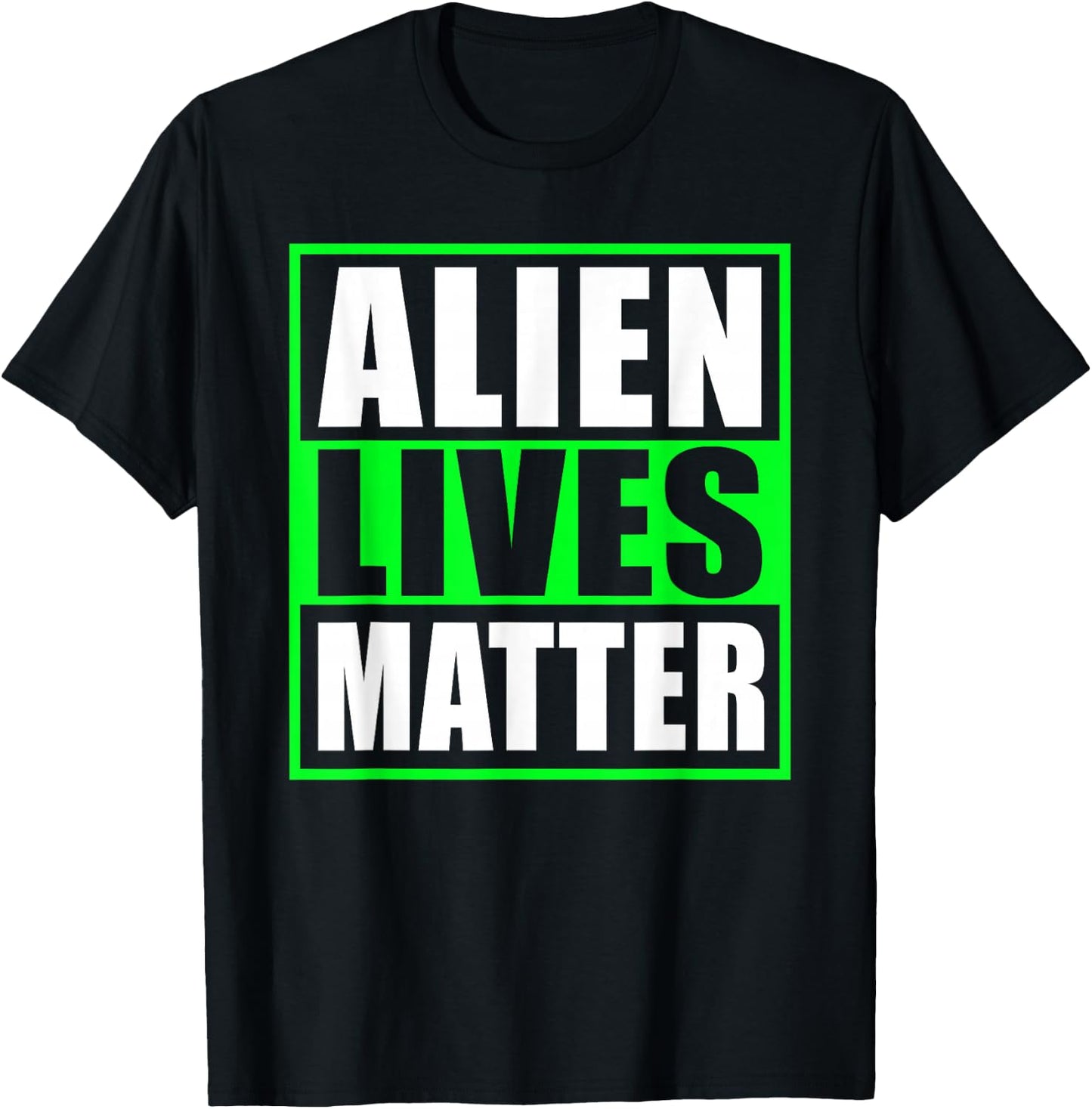 Alien Lives Matter UFO T-Shirt - T-Shirt | Black