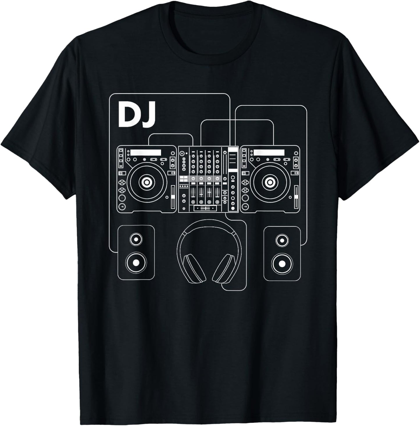 DJ Setup - DJ Graphic T-Shirt - T-Shirt | Black