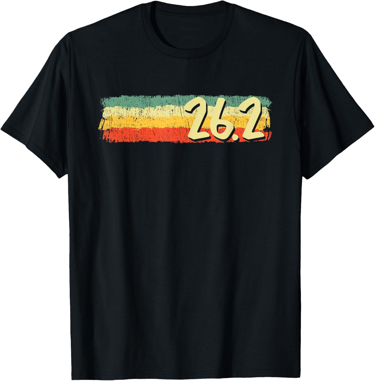 Retro 26.2 Miles Marathon Funny Vintage Athlete Outfit T-Shirt - T-Shirt | Black
