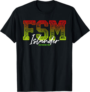 FSM Islander | Micronesia Reggae T-Shirt - T-Shirt | Black