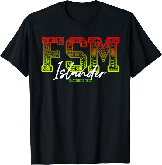FSM Islander | Micronesia Reggae T-Shirt - T-Shirt | Black