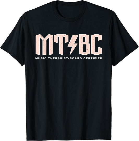 MT-BC: Music Therapist-Board Certified funny Music Therapist T-Shirt - T-Shirt | Black