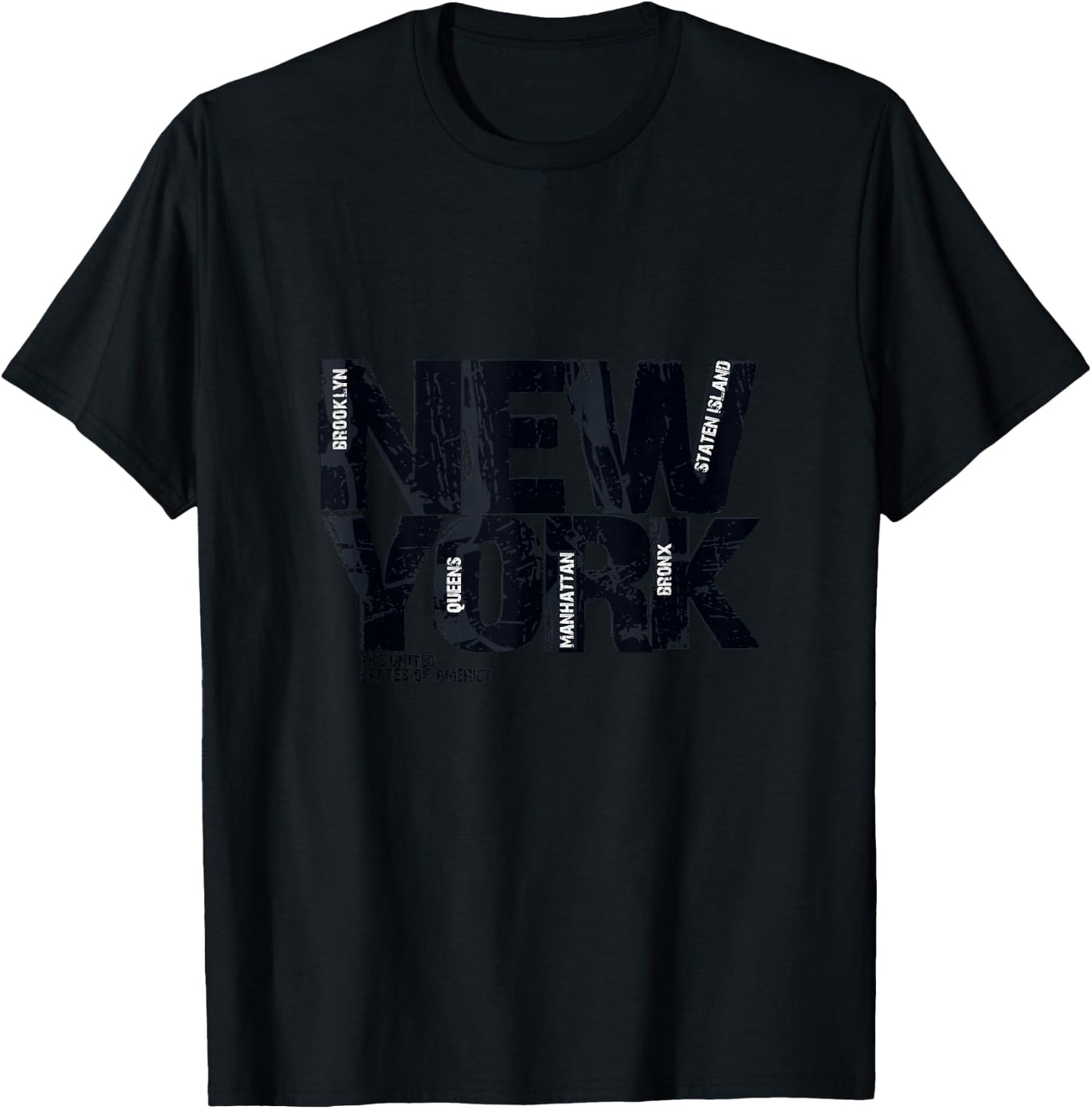 NYC - I Love New York, New York City Graphic Illustration T-Shirt - T-Shirt | Black
