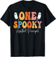 One Spooky Assistant Principal Groovy Funny Ghost Halloween T-Shirt - T-Shirt | Black