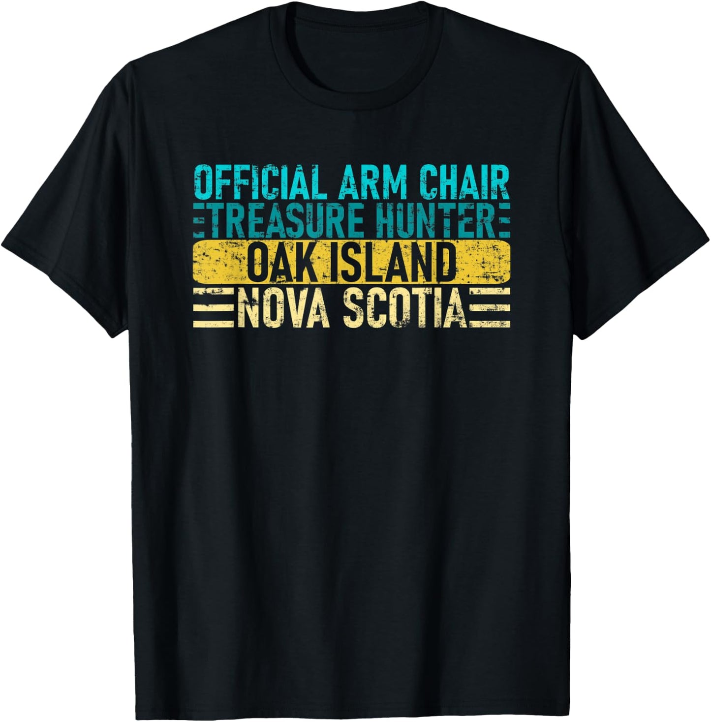 Official Arm Chair Treasure Hunter - Nova Scotia Oak Island T-Shirt - T-Shirt | Black