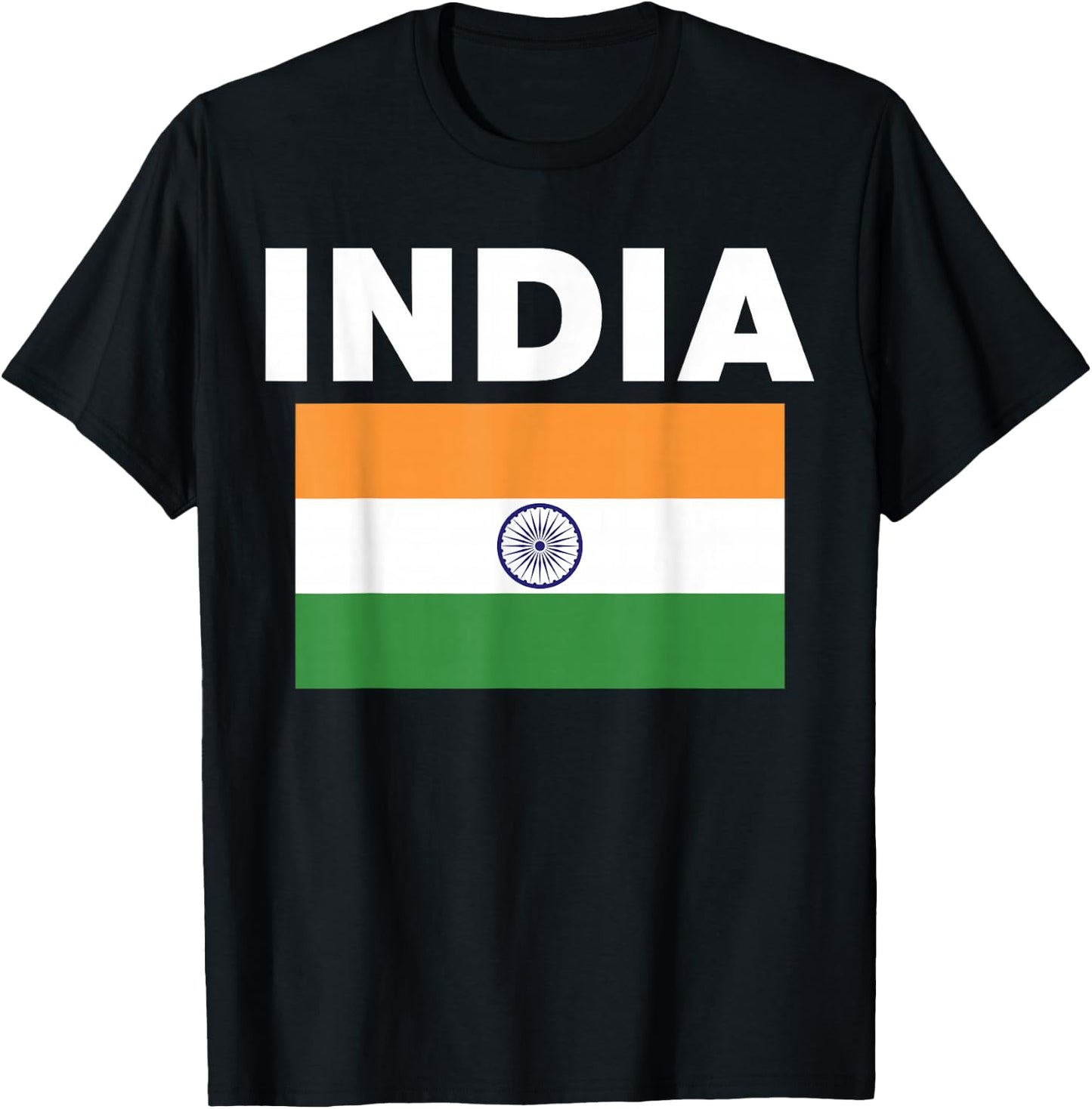 India Indien Flag Heritage T-Shirt - T-Shirt | Black