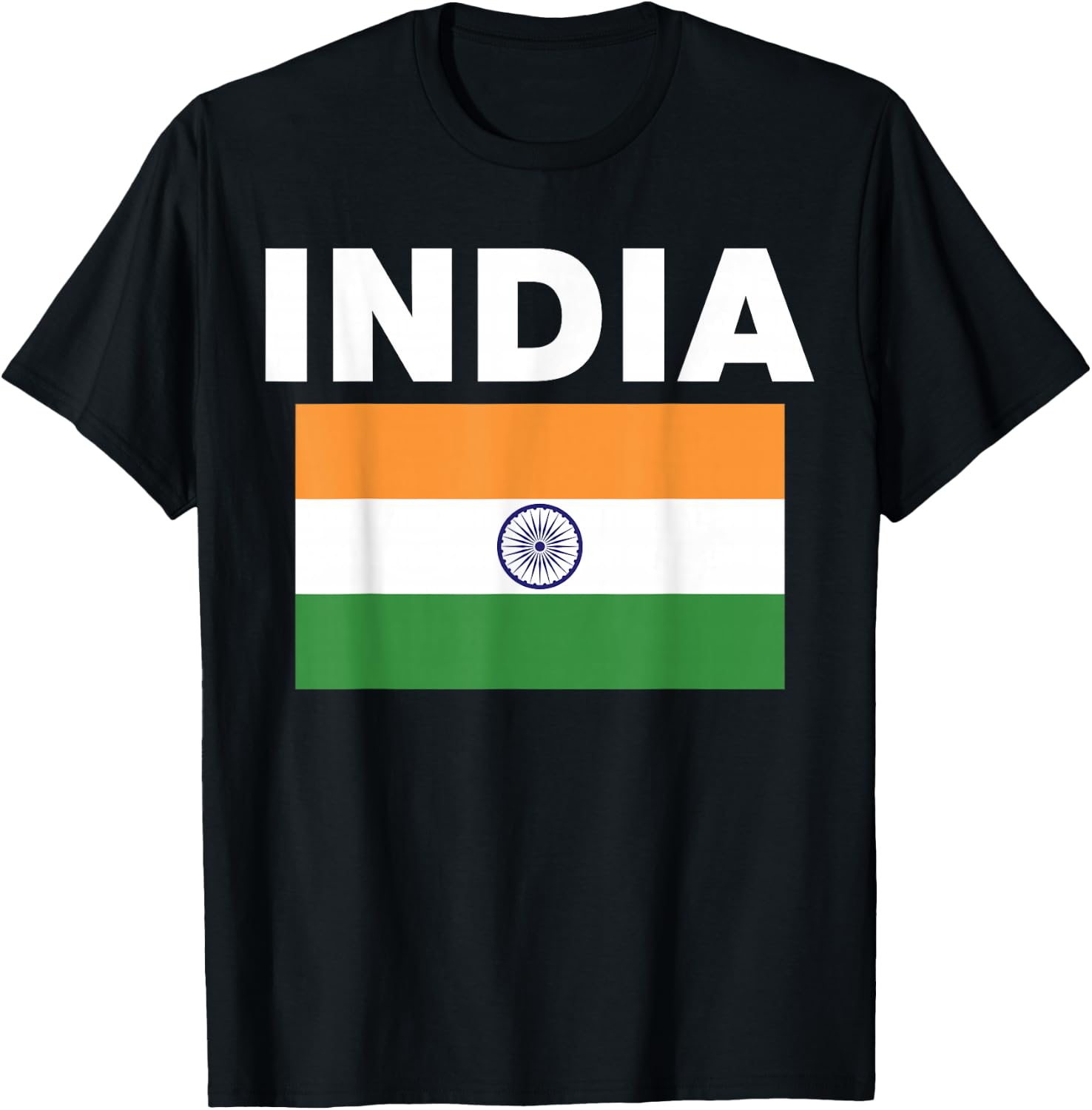 India Indien Flag Heritage T-Shirt - T-Shirt | Black