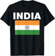 India Indien Flag Heritage T-Shirt - T-Shirt | Black