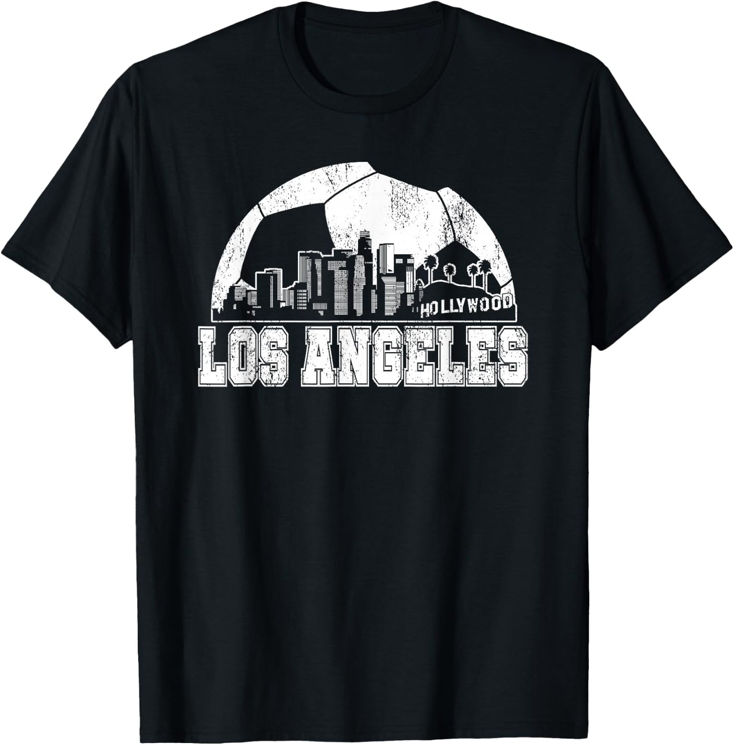 Los Angeles Skyline Soccer Lover T-Shirt - T-Shirt | Black