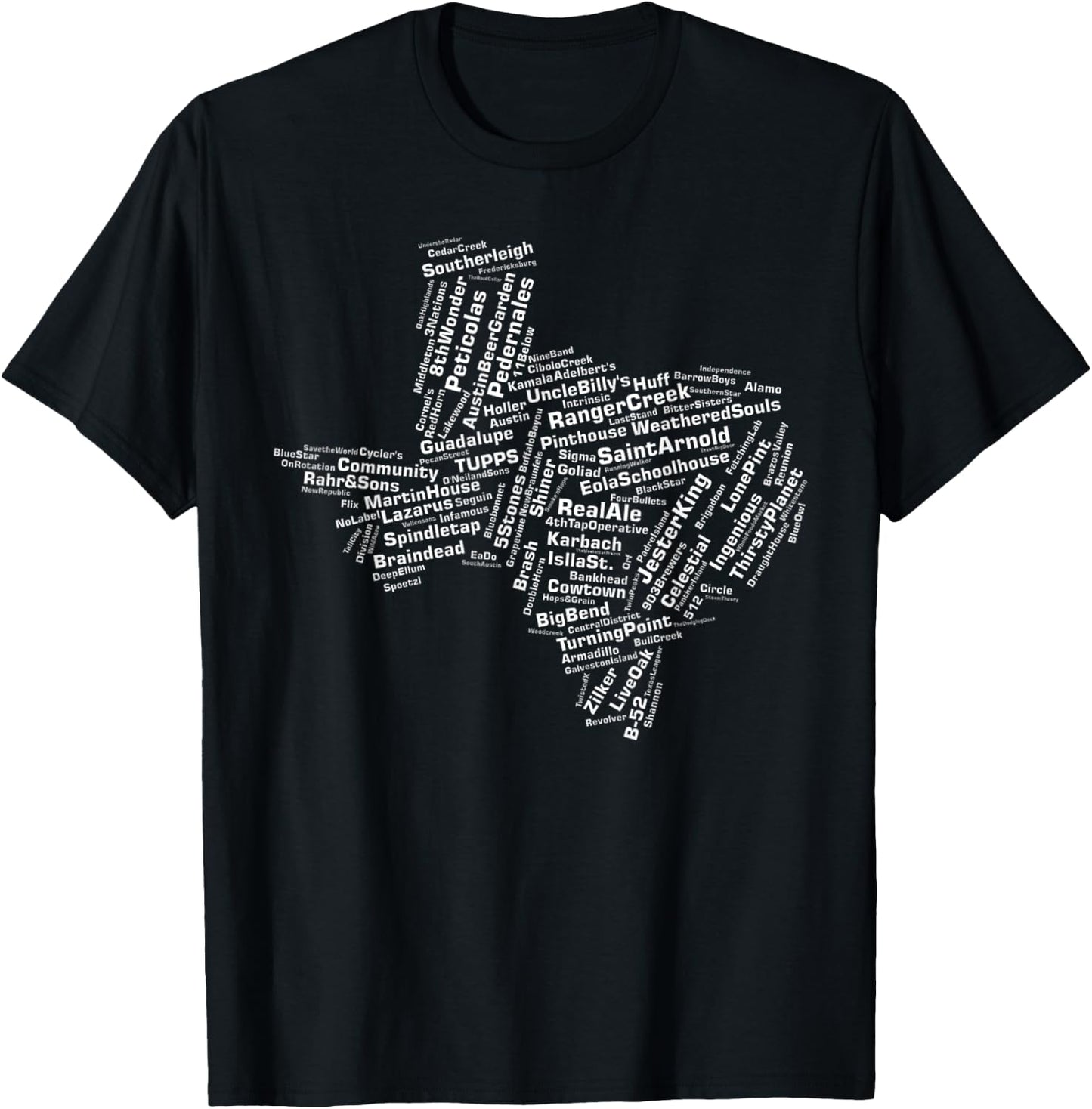 Texas Breweries T-Shirt - T-Shirt | Black