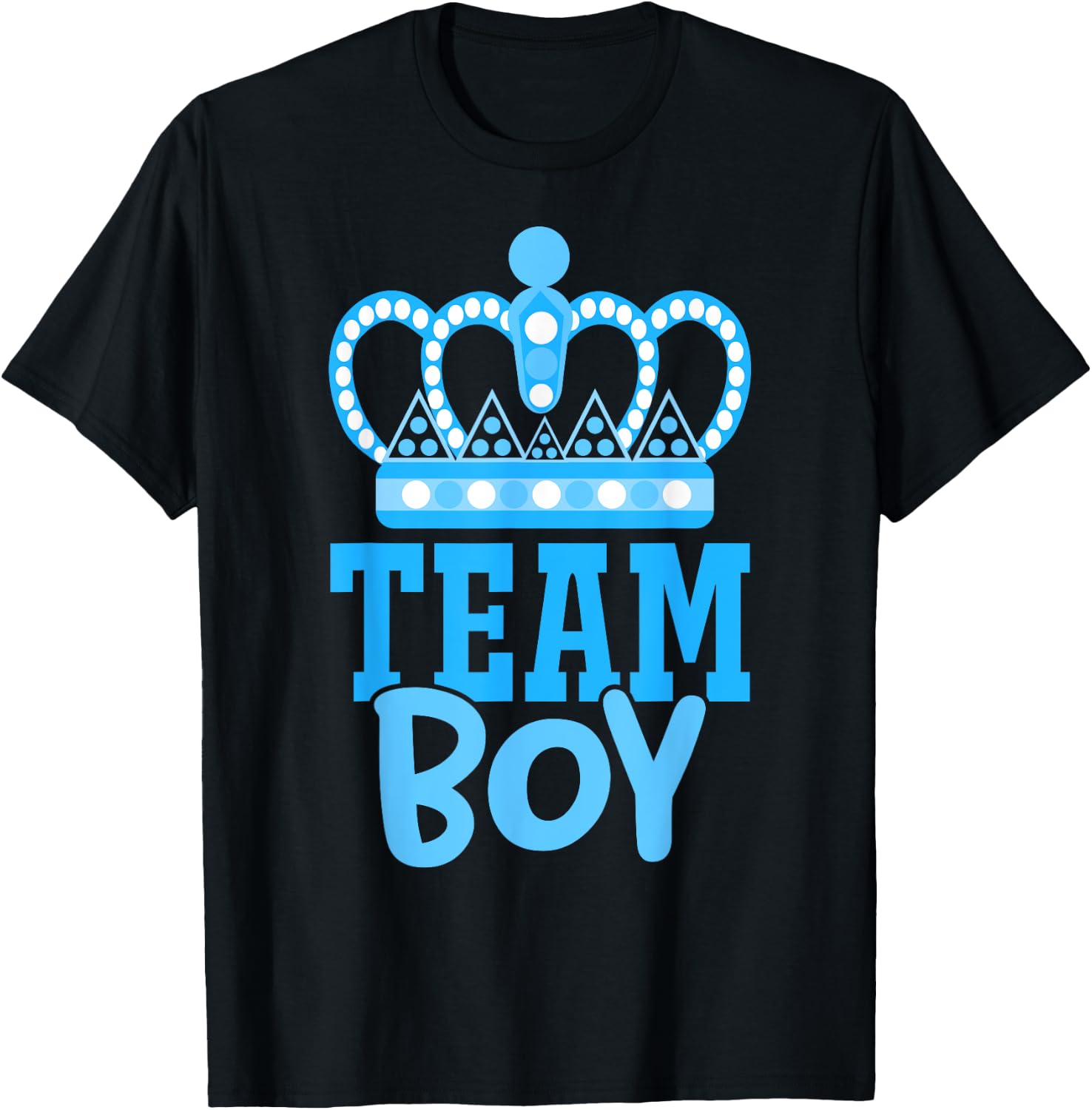 Team Boy Team Girl Blue Gender Reveal Party Matching Family T-Shirt - T-Shirt | Black