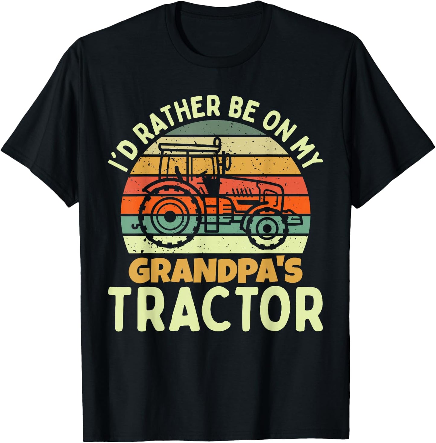 Funny Farmer Kids Farm Tractor T-Shirt - T-Shirt | Black