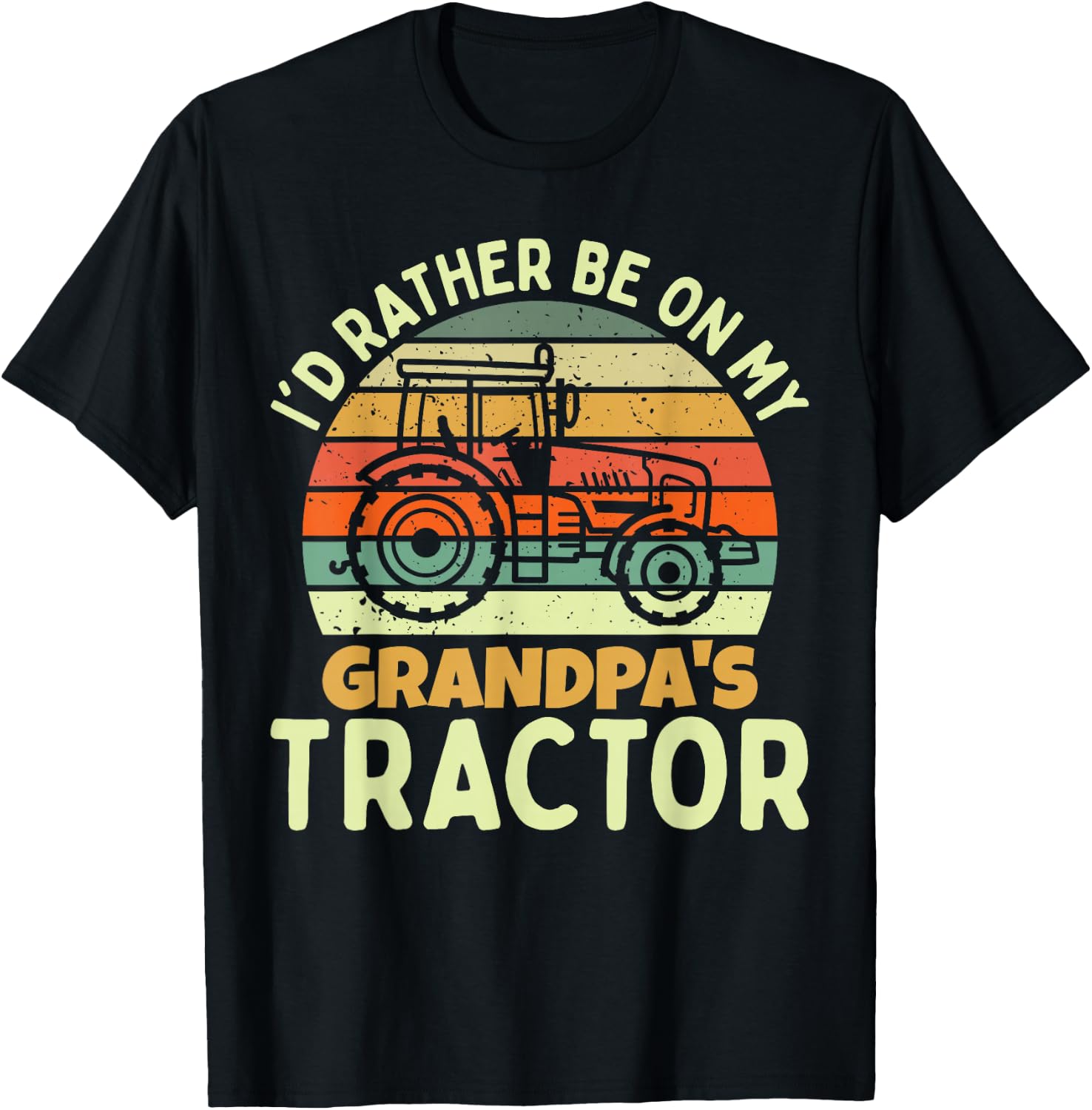 Funny Farmer Kids Farm Tractor T-Shirt - T-Shirt | Black