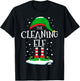 The Cleaning Elf Christmas Family Matching Xmas Group Funny T-Shirt - T-Shirt | Black