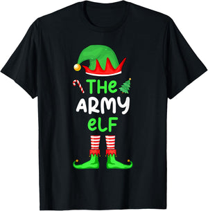 I'm The Army Elf Christmas Funny Family Matching Pajama T-Shirt - T-Shirt | Black