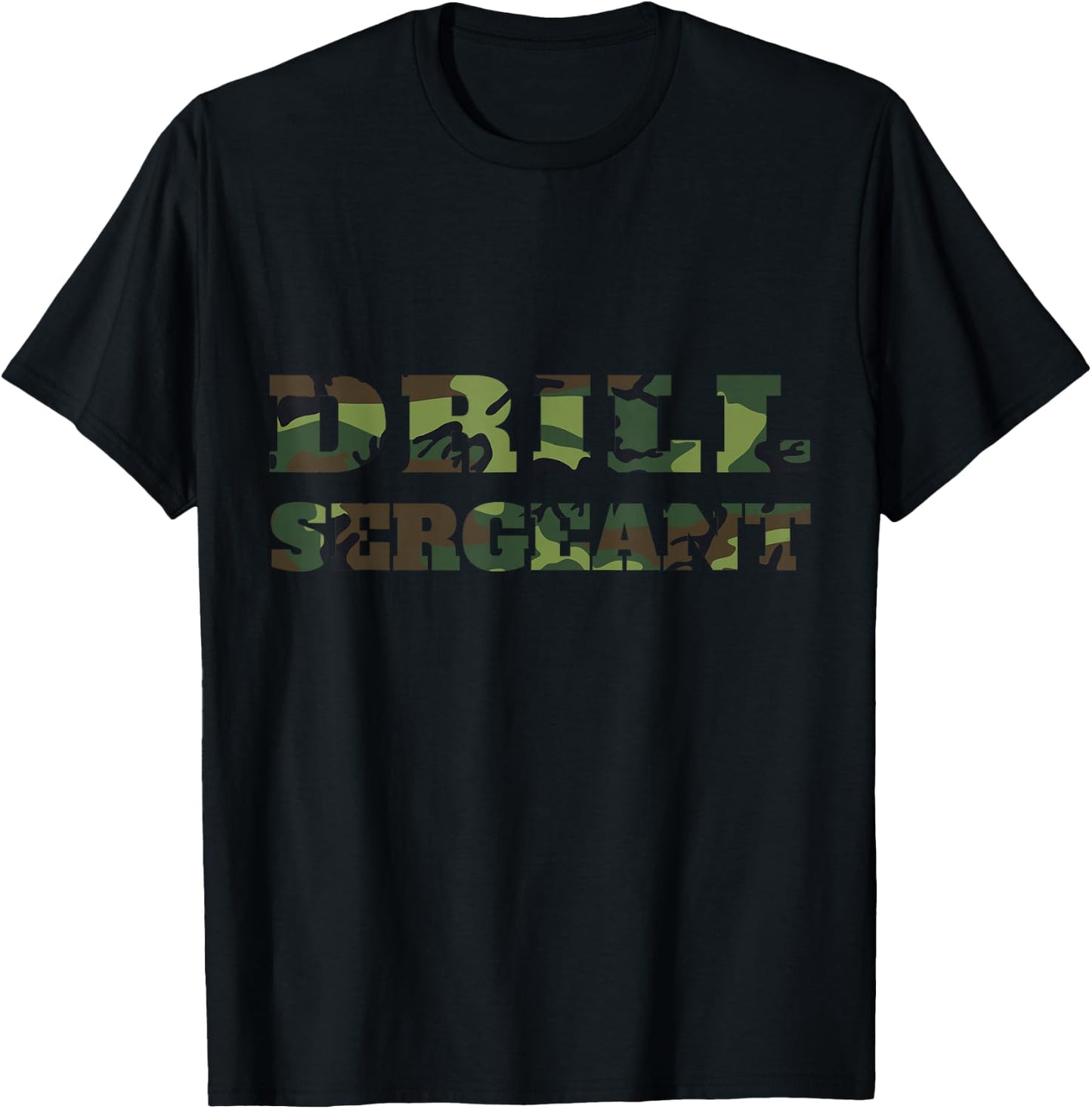 Uniform Military camouflage Drill Sergeant Shirt Men Women T-Shirt - T-Shirt | Black