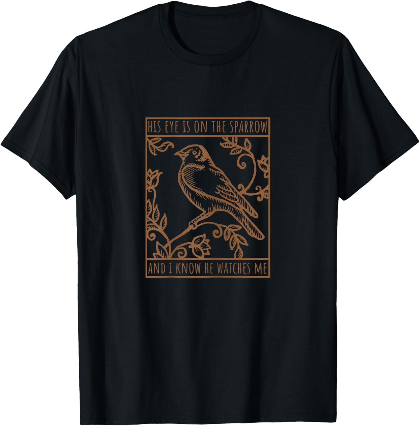 His Eye is on the Sparrow Vintage T-Shirt - T-Shirt | Black