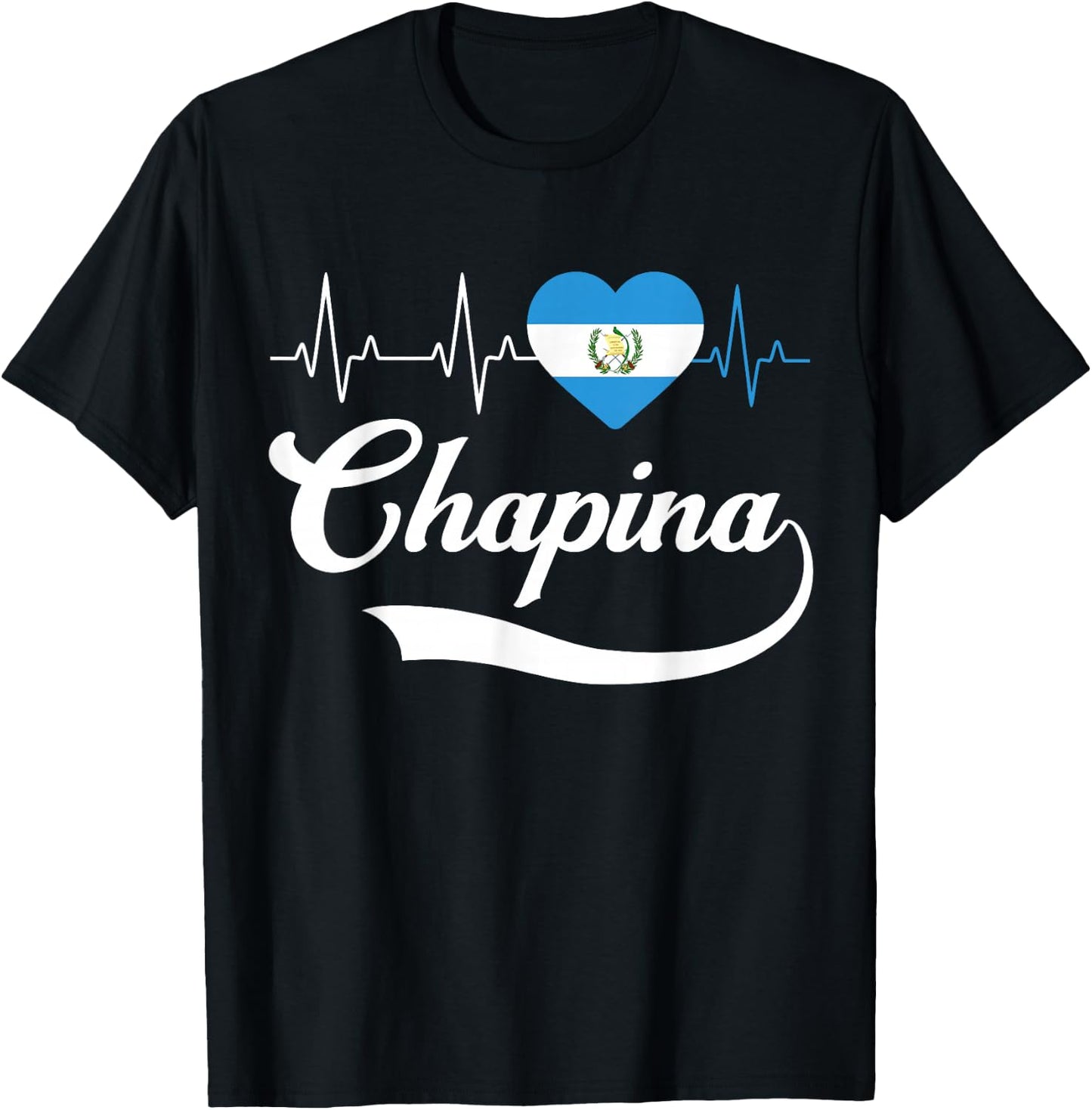 Guatemalan Flag Girl Women Guatemala Chapina Camiseta Slang T-Shirt - T-Shirt | Black