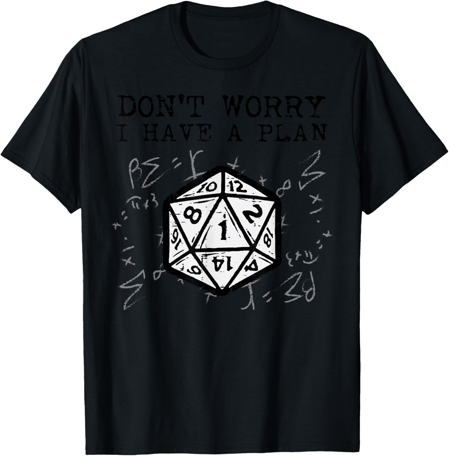 RPG Gamer Dont Worry I Have Plan Funny Men Boys Kids T-Shirt - T-Shirt | Black