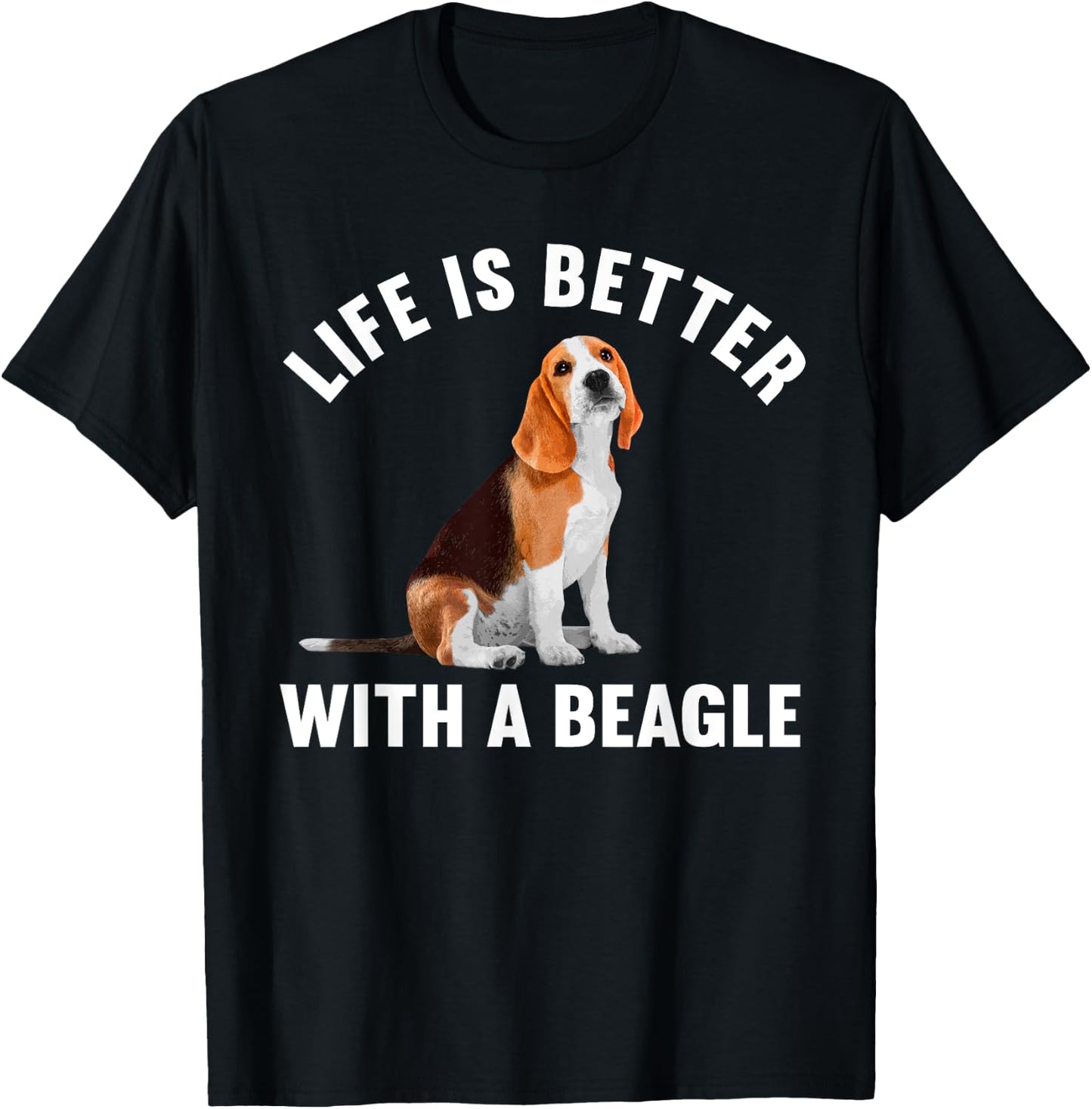 Funny Beagle Design Women Kids Beagle Dog Lovers T-Shirt - T-Shirt | Black