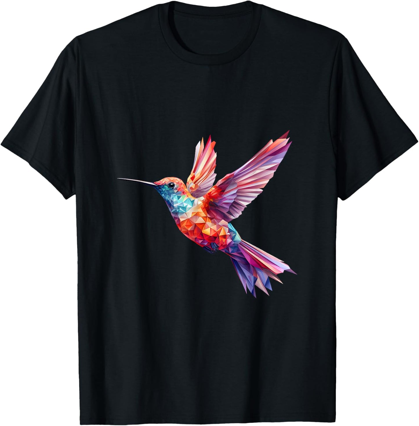 Hummingbird Colorful T-Shirt - T-Shirt | Black