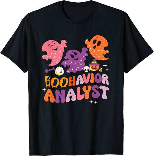 Boohavior Squad Analyst Squad ABA Therapist Halloween T-Shirt - T-Shirt | Black