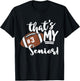 That's My Senior Football 3 Jersey Number Vintage Mom Dad T-Shirt - T-Shirt | Black