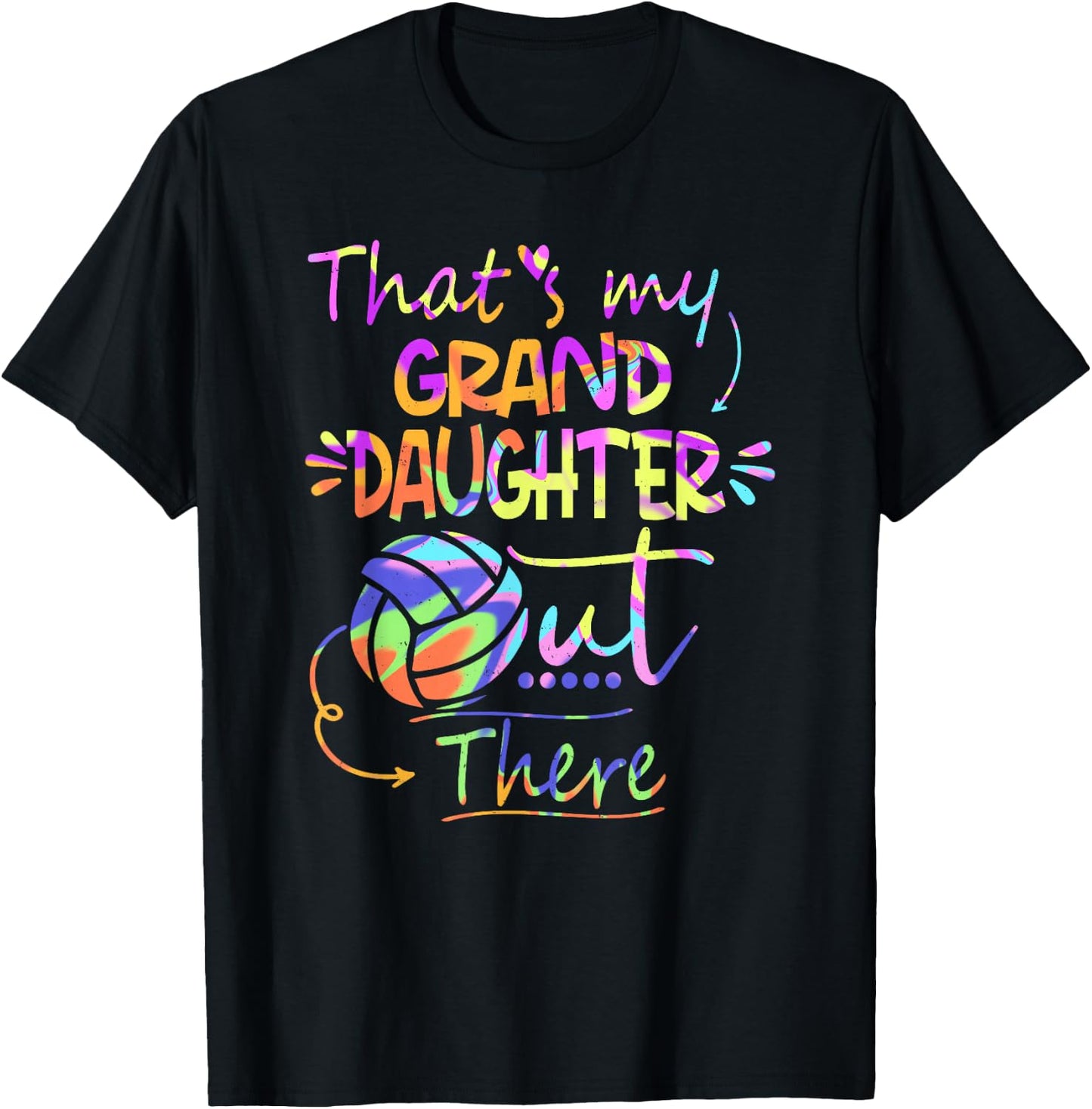 That's My Granddaughter Out There Volleyball For Grandma T-Shirt - T-Shirt | Black