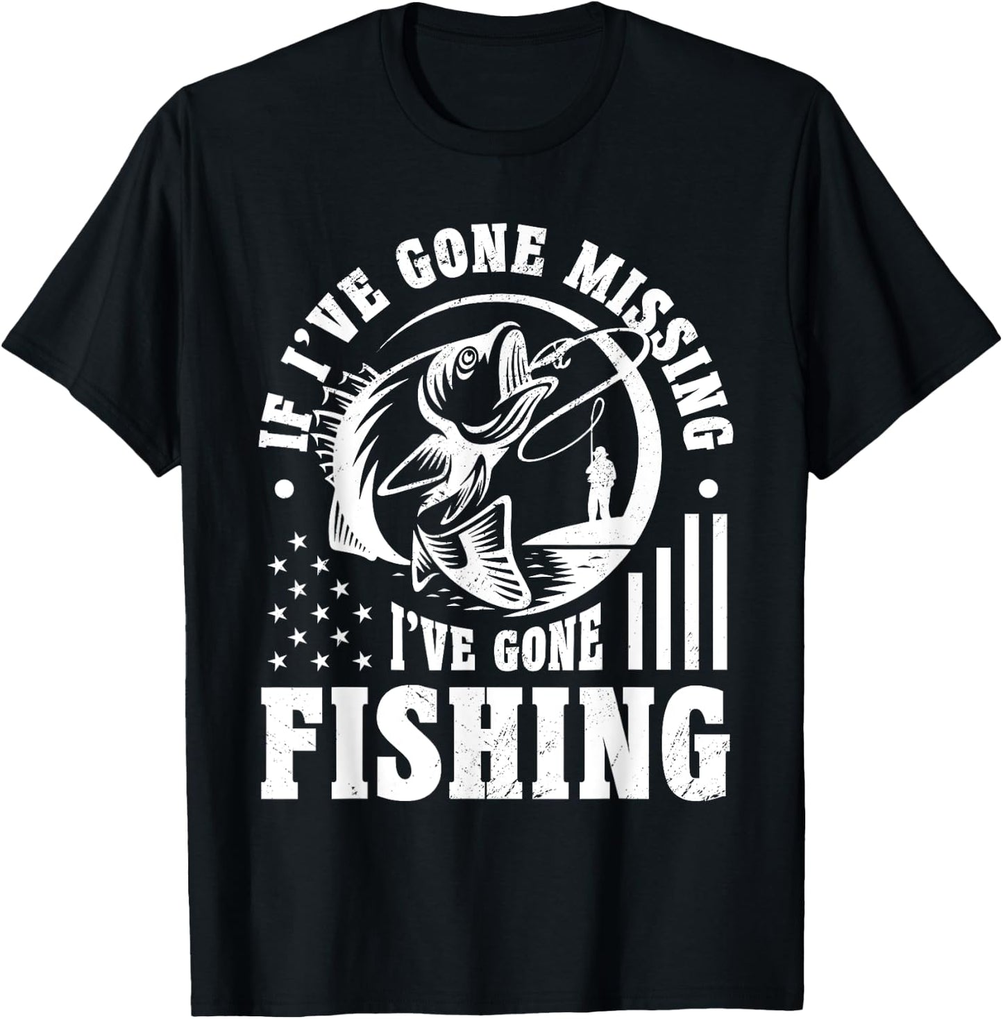 If I've Gone Missing Funny Fishing T-Shirt - T-Shirt | Black