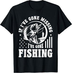 If I've Gone Missing Funny Fishing T-Shirt - T-Shirt | Black