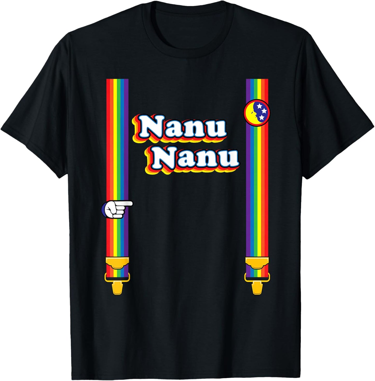 Nanu Nanu Retro 70s T-Shirt - T-Shirt | Black