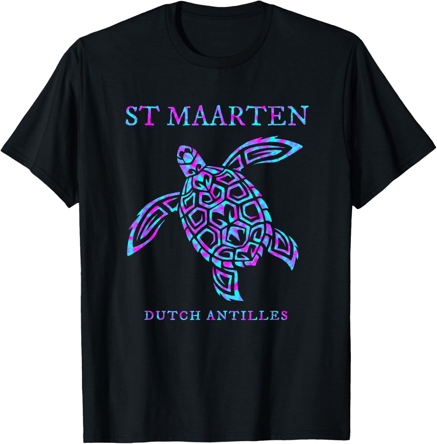 St. Maarten Sea Turtle Boys Girls Vacation Souvenir T-Shirt - T-Shirt | Black