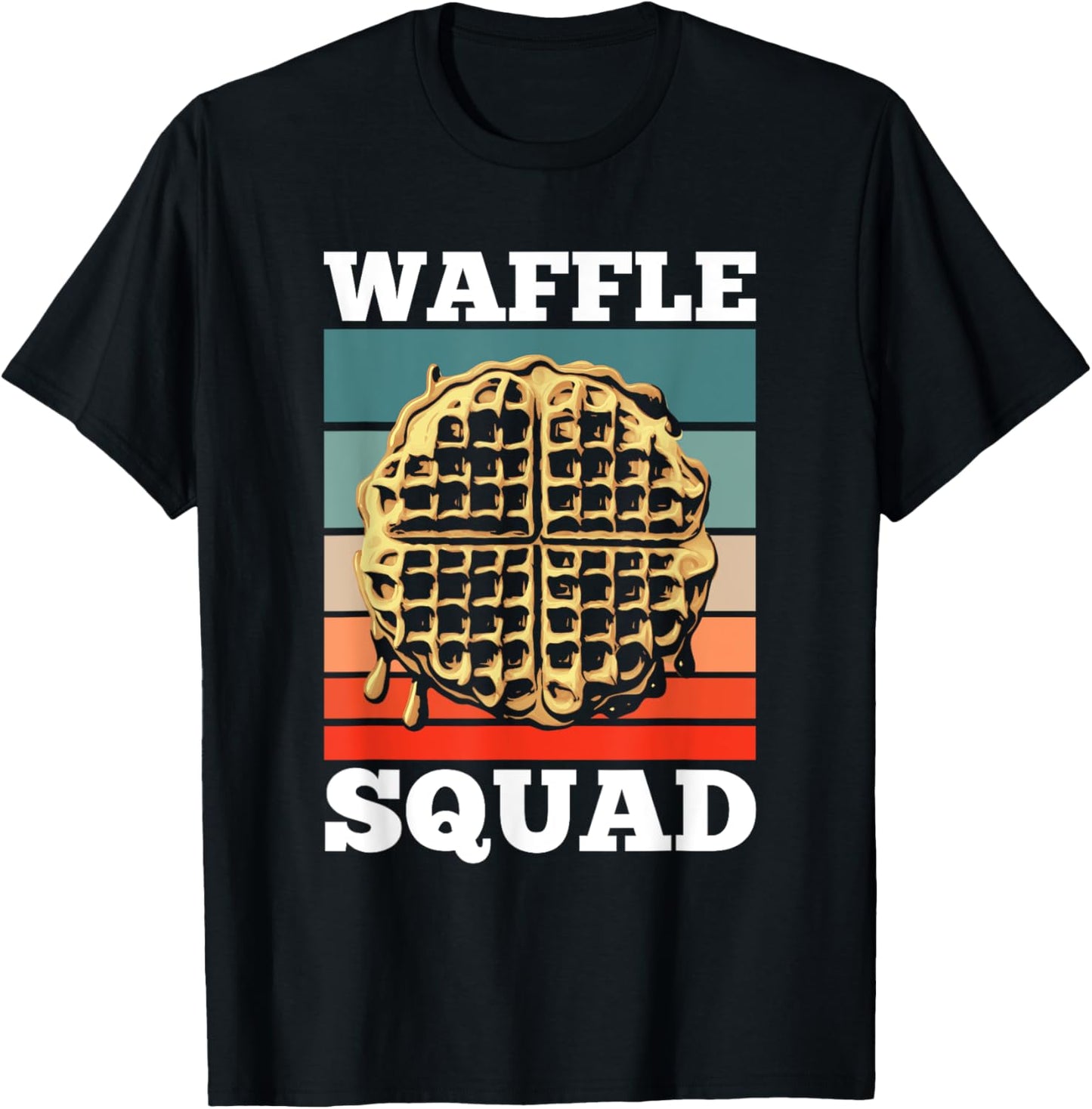 Waffle Squad Funny Quote Team Waffle Food T-Shirt - T-Shirt | Black
