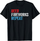 Beer Fireworks Repeat Star Funny July 4th Fireworks Men T-Shirt - T-Shirt | Black