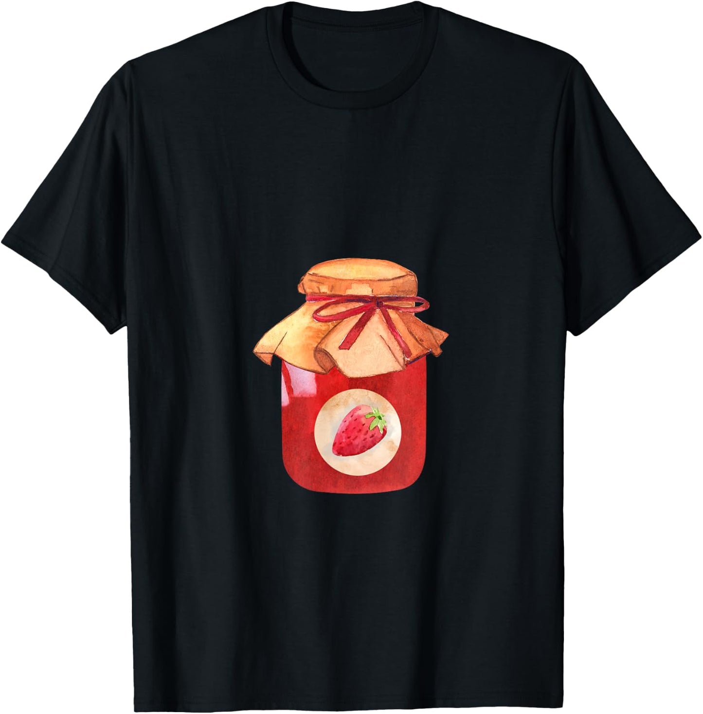 Strawberry Jam Jar T-Shirt - T-Shirt | Black